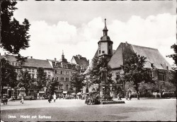 13DTVL oN Jena Markt mit Rathaus (1961)