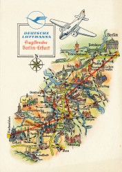 DLHc  2 Flugstrecke Berlin-Erfurt( 1958)