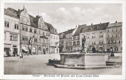 BIW 214 Weimar Marktplatz mit Brunnen und Cranach-Haus (62824)