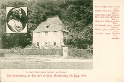 ESWc oN Weimar Goethes Gartenhaus 150.Geburtstag 1899 -smw