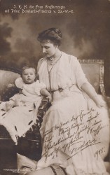 FVW oN Weimar Großherzogin Feodora mit Prinz Bernhard-Friedrich FVW oN Weimar Großherzogin Feodora mit Prinz Bernhard-Friedrich