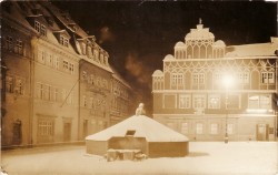 GBW oN Weimar Markt im Winter bei Nacht
