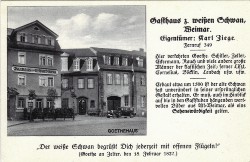 HNW oN Weimar Gasthaus zum weißen Schwan b HNW oN Weimar Gasthaus zum weißen Schwan b