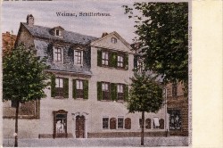 RPWc oN Weimar Schillerhaus Seidenkarte -hs