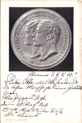 RWW oN Weimar Medaille Wilhelm Ernst und Caroline -gb