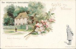 ZVDc  111 GRUSS aus Weimar 150.Geburtstag 1899 -smw