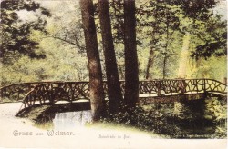 ZVDc 580 Gruss aus Weimar Naturbrücke im Park (1895) -hs ZVDc 580 Gruss aus Weimar Naturbrücke im Park (1895) -hs
