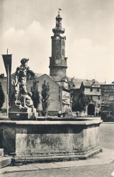 07aDVE 5370 Weimar Neptunbrunnen mit Bastille (1957)