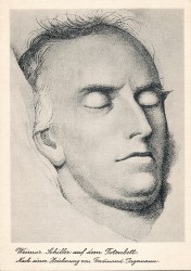 LHW oN(Z1796) Weimar Schiller auf dem Totenbett Zeichnung