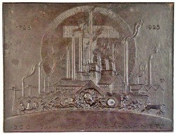 Plakette 1925 200 Jahre Lauchhammerwerk (15,5x12)(H)(E)