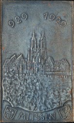 Plakette 1929 Meissen 1000 Jahre Stadt (9x14)(H)(E)