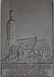 Plakette Kirche Bockwitz (9,5x13,5)(H+L)(E)