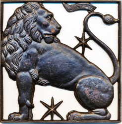 Relief-Silhouette Sternzeichen Löwe (15x15)(L)(E)