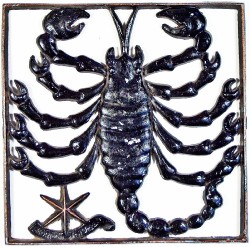 Relief-Silhouette Sternzeichen Scorpion (15x15)( )(A)