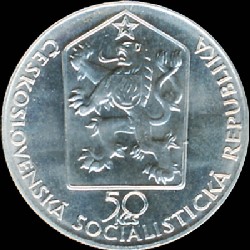 CSSR 1989 150 Jahre Breclav-Brno 50 Kcs (S 27) Rv